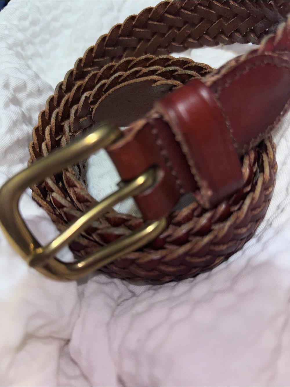 Ralph Lauren Polo Braided Leather Men's Belt in Brown size 28